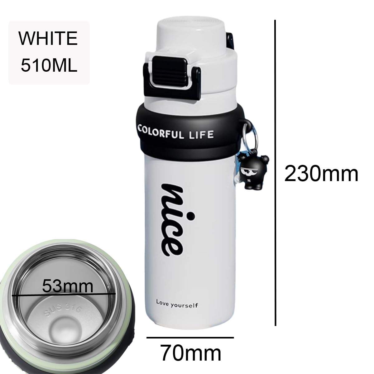 Amazon.com: 510ml SUS316 Stainless Steel Vacuum Insulated Sports